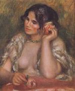 Pierre Renoir The Toilette Woman Combing Her Hair (mk06) oil painting picture wholesale